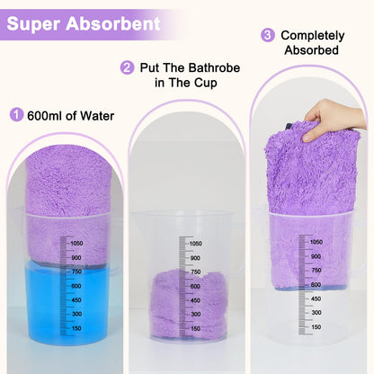 Dog Bathrobe Super Absorbent Dog Towels for Drying Dogs Large Quick Drying Puppy Robes for after Bath Soft Puppy Towel Adjustabl