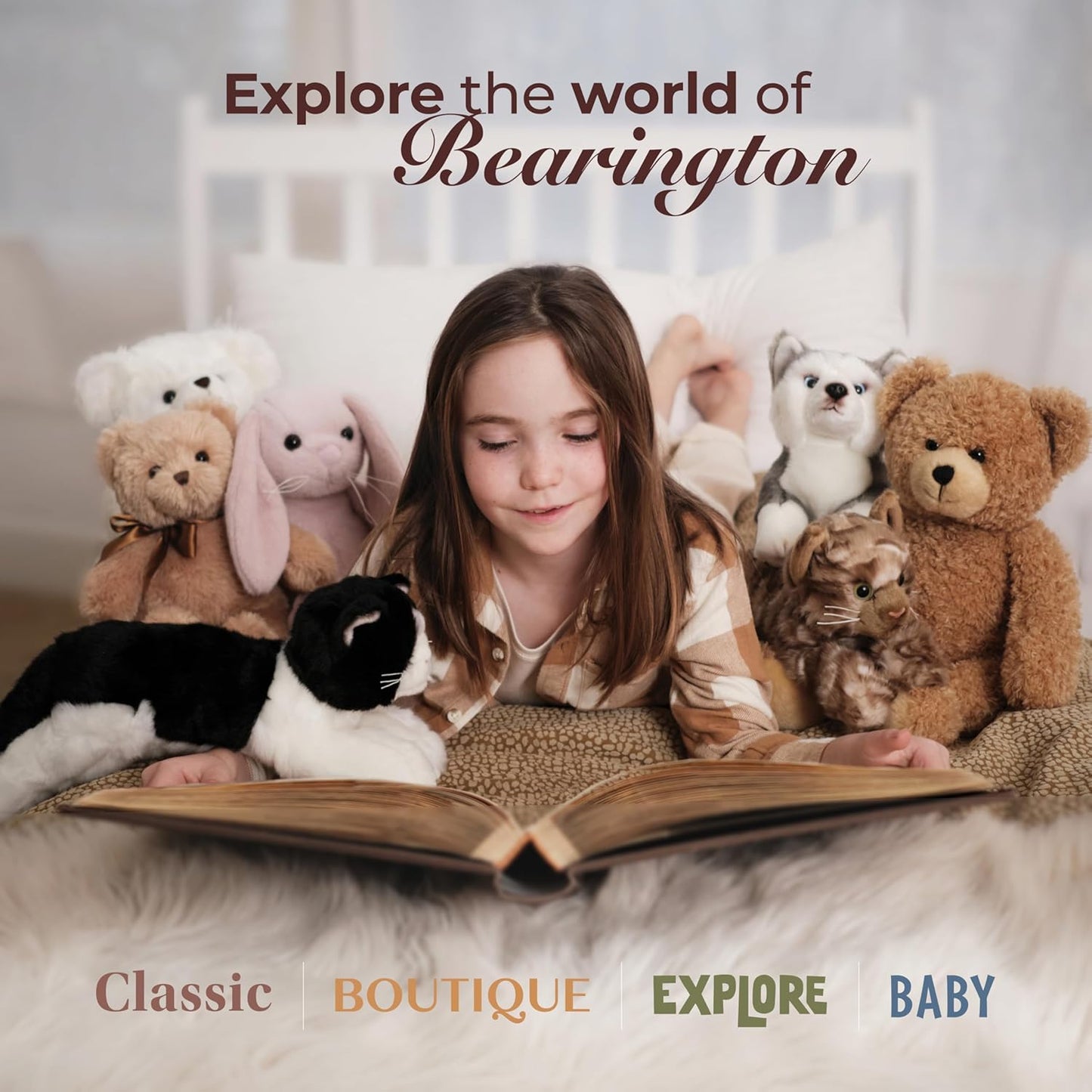 Bearington Lil' Barnaby Teddy Bear Stuffed Animal - 11.5" Soft and Cuddly Brown Bear Plush Toy with Weighted Bottom - Cute Stuffed Animal Teddy Bears Gift for Kids, Plush Collectors and Baby Showers