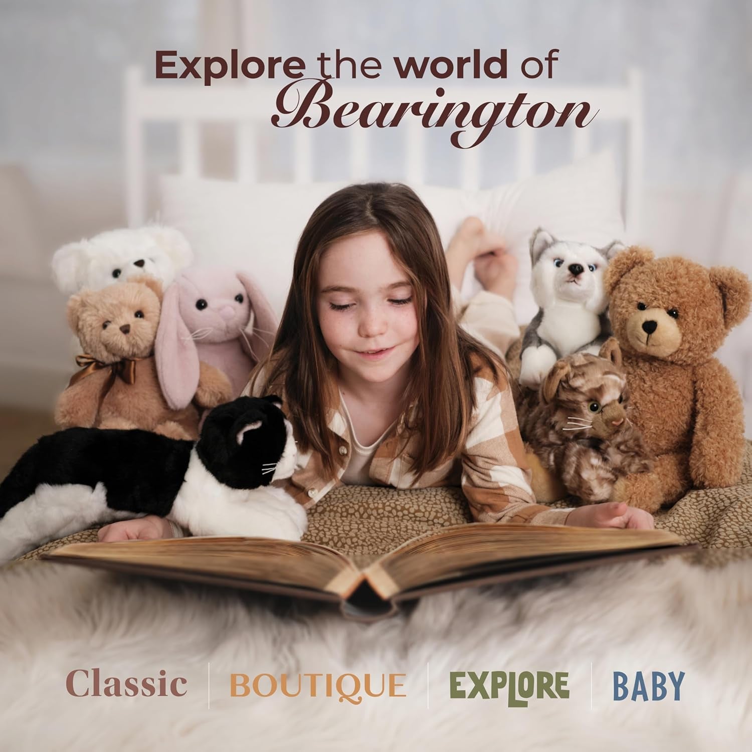 Bearington Lil' Barnaby Teddy Bear Stuffed Animal - 11.5" Soft and Cuddly Brown Bear Plush Toy with Weighted Bottom - Cute Stuffed Animal Teddy Bears Gift for Kids, Plush Collectors and Baby Showers