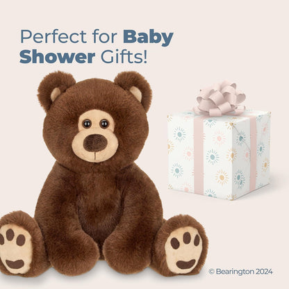 Bearington Lil' Barnaby Teddy Bear Stuffed Animal - 11.5" Soft and Cuddly Brown Bear Plush Toy with Weighted Bottom - Cute Stuffed Animal Teddy Bears Gift for Kids, Plush Collectors and Baby Showers