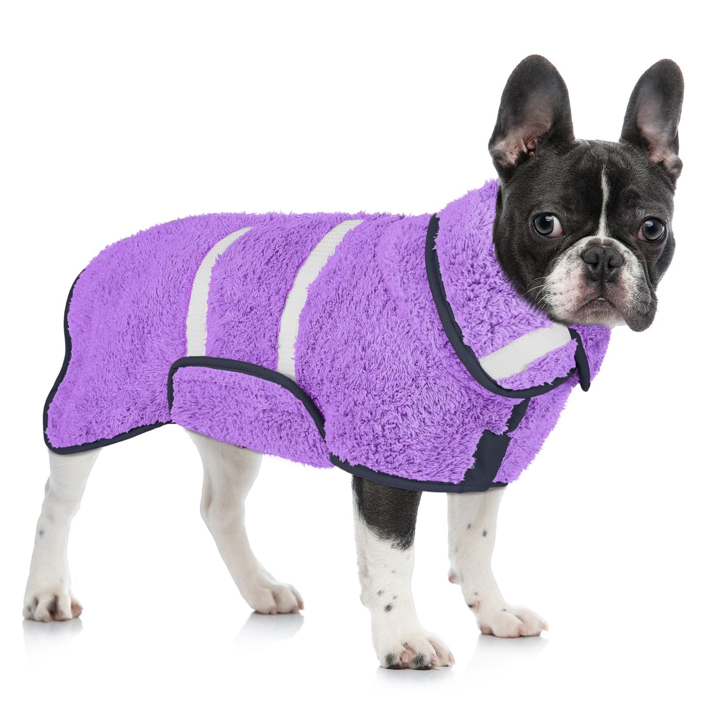 Dog Bathrobe Super Absorbent Dog Towels for Drying Dogs Large Quick Drying Puppy Robes for after Bath Soft Puppy Towel Adjustabl