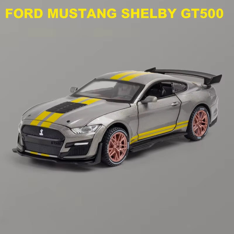 1:32 High Simulation Supercar Ford Mustang Shelby GT350 Car Model Alloy Pull Back Kid Toy Car 4 Open Door Children'S Gifts GT500