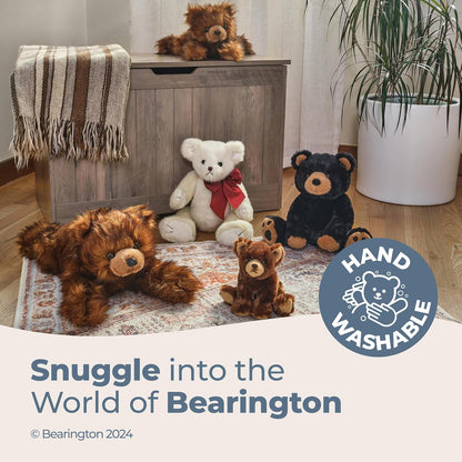 Bearington Lil' Barnaby Teddy Bear Stuffed Animal - 11.5" Soft and Cuddly Brown Bear Plush Toy with Weighted Bottom - Cute Stuffed Animal Teddy Bears Gift for Kids, Plush Collectors and Baby Showers